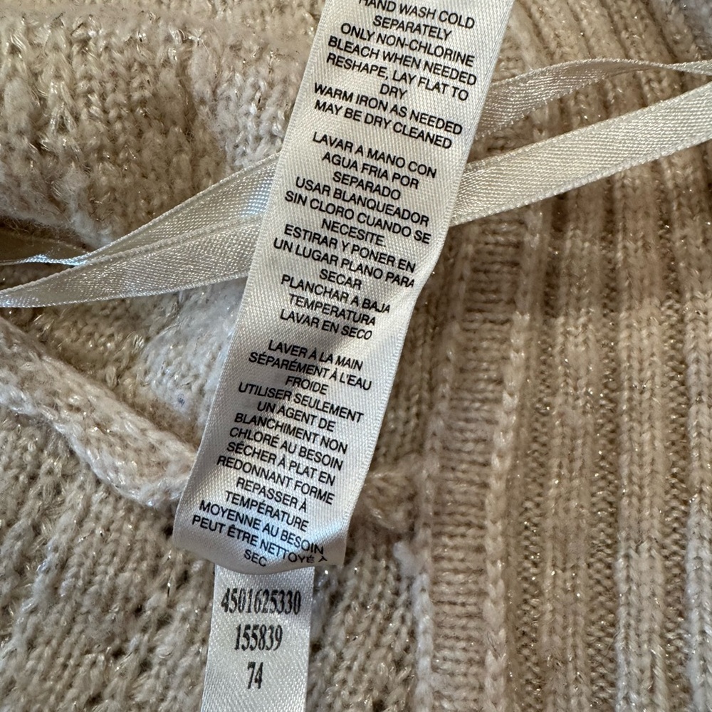 White House Black Market Cream Cardigan Sweater - Picture 8 of 11
